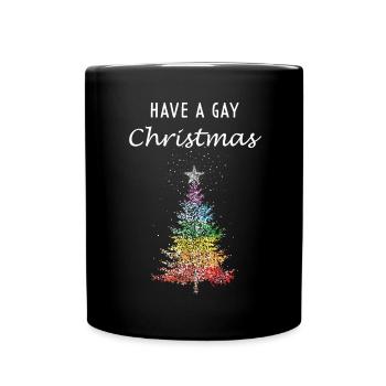 Gay Christmas Christmas Tree Christmas Party Homo - Mug uni - noir - Devant
