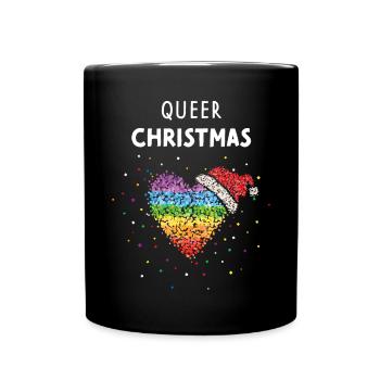 Queer Christmas Christmas Time LGBT Pride Lesbian - Full Colour Mug - black - Front