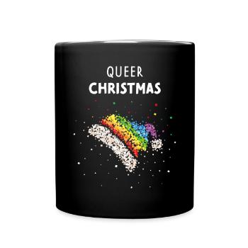 Queer Christmas Nikolausmütze LGBTQ Pride Schwul - Tasse einfarbig - Schwarz - Vorne