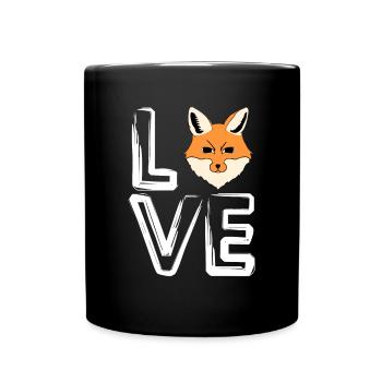 I Love Foxes - Full Colour Mug - black - Front
