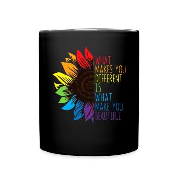 Tournesol de sensibilisation à l’autisme - Mug uni - noir - Devant
