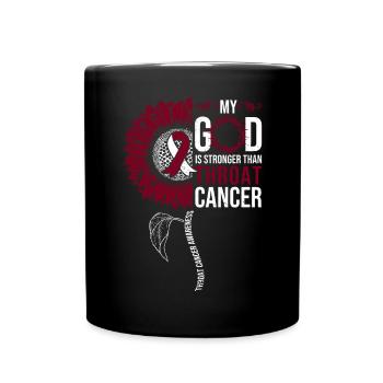 Tournesol de sensibilisation au cancer du larynx - Mug uni - noir - Devant