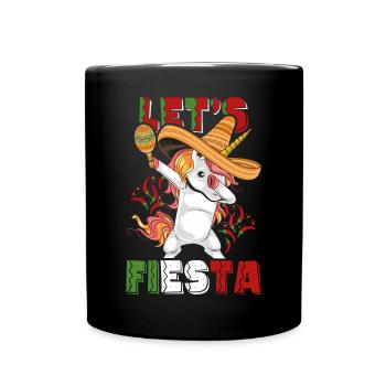 Cinco De Mayo Party Süßes Dabbing mexikanisches Einhorn - Tasse einfarbig - Schwarz - Vorne
