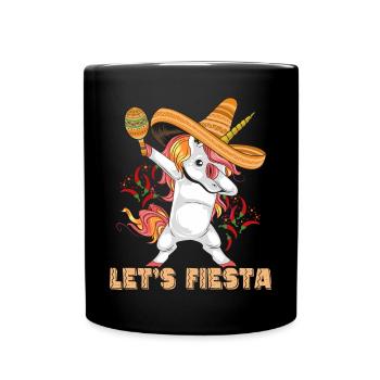 Cinco De Mayo Party Süßes Dabbing mexikanisches Einhorn - Tasse einfarbig - Schwarz - Vorne