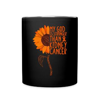 Tournesol pour éduquer sur le cancer du rein - Mug uni - noir - Devant
