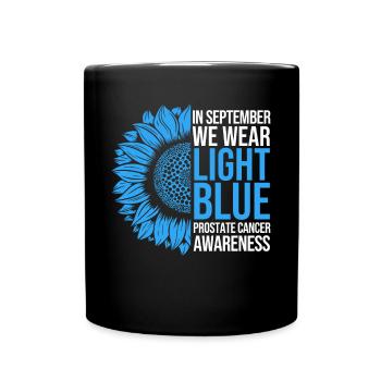 Prostate Cancer Awareness Sunflower - Full Colour Mug - black - Front