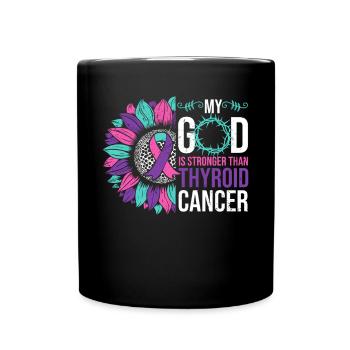 Thyriode Cancer Awareness Tournesol - Mug uni - noir - Devant
