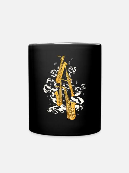 Saxophonspieler Jazzmusiker Saxophonist - Tasse einfarbig - Schwarz
