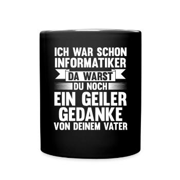 Programmierer IT Fachmann Informatiker Informatik - Tasse einfarbig - Schwarz - Vorne