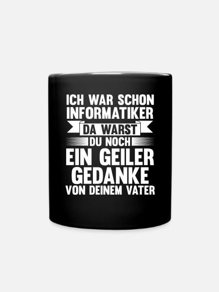 Programmierer IT Fachmann Informatiker Informatik - Tasse einfarbig - Schwarz