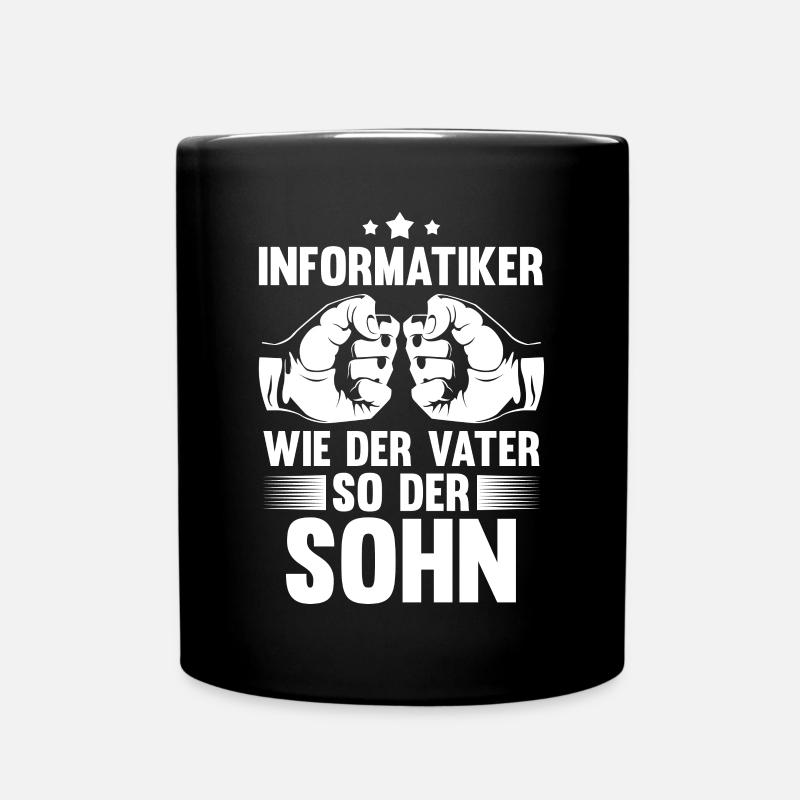 Vater Sohn Informatiker Informatik Programmierer - Tasse einfarbig - Schwarz