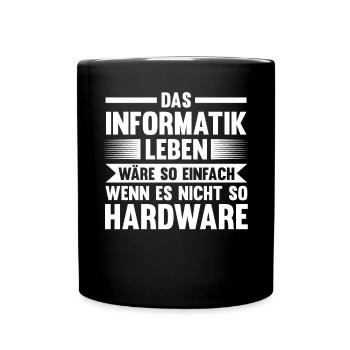 IT Fachmann Informatik Informatiker Programmierer - Tasse einfarbig - Schwarz - Vorne