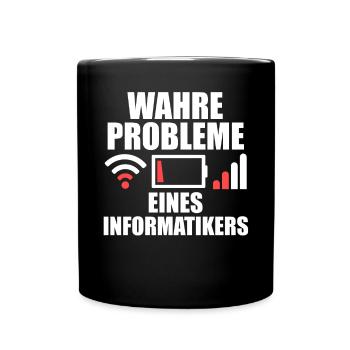IT Fachmann Informatik Informatiker Programmierer - Tasse einfarbig - Schwarz - Vorne
