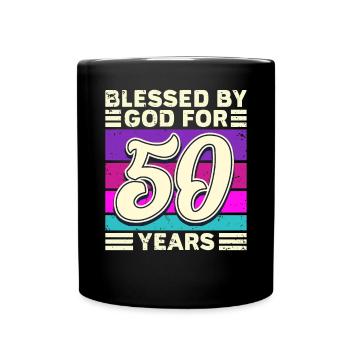 50 Anniversaire Femmes Cadeau Mère Grand-mère - Mug uni - noir - Devant