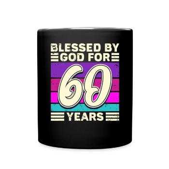 60 Anniversaire Femmes Cadeau Mère Grand-mère - Mug uni - noir - Devant