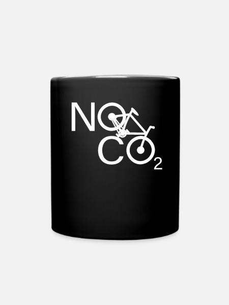 No CO2 Fahrrad Klimawandel MTB Mountainbike E-Bike - Tasse einfarbig - Schwarz