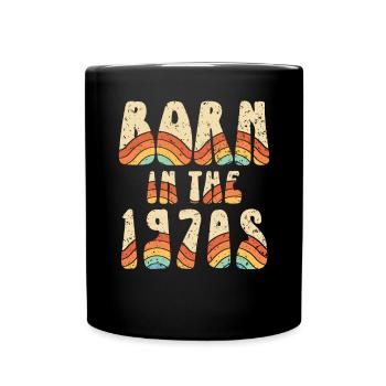 Born In The 1970 Vintage Seventies Party 1970s - Full Colour Mug - black - Front