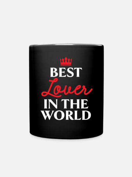 Bester Liebhaber in der Welt Hochzeitstag - Tasse einfarbig - Schwarz