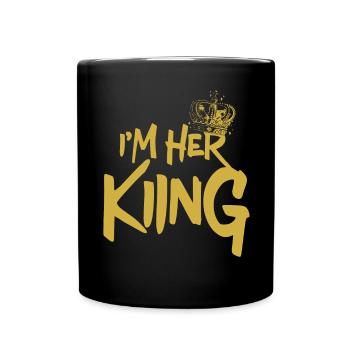 Je suis son roi petit ami couple Saint-Valentin - Mug uni - noir - Devant