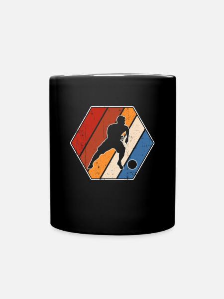 Fußball Retro - Tasse einfarbig - Schwarz