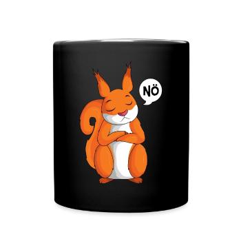 Eichhörnchen Nö Kinder Mädchen Damen - Tasse einfarbig - Schwarz - Vorne