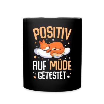 Eichhörnchen Positiv Auf Müde Getestet - Tasse einfarbig - Schwarz - Vorne