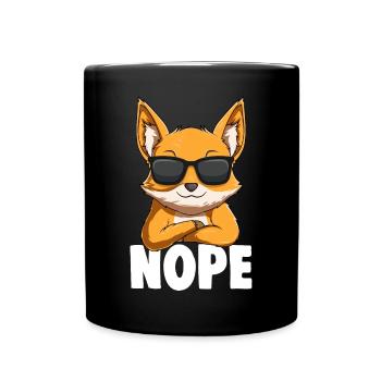 Fuchs Kinder Jungen Mädchen Füchse - Tasse einfarbig - Schwarz - Vorne