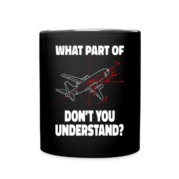 Fluggerätmechaniker Luftfahrt Wartung Flugzeug - Tasse einfarbig - Schwarz - Vorne