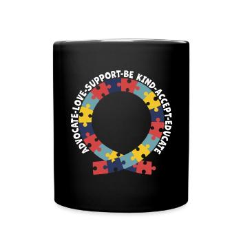 Plaidoyer Amour Soutien Accepter Soyez gentil - Mug uni - noir - Devant