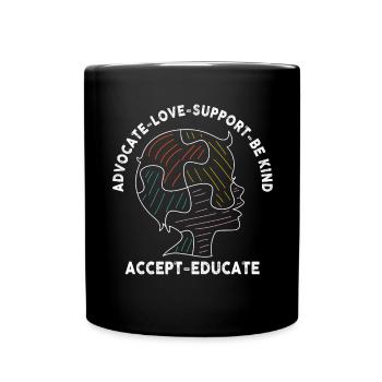 Plaidoyer Amour Soutien Accepter Soyez gentil - Mug uni - noir - Devant