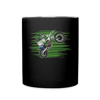 Motocross / Enduro / Freestyle mx / Dirtbike retro - Full Colour Mug - black - Front
