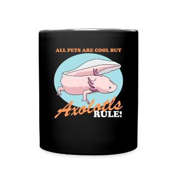 Axolotl amphibiens à queue Axolotls amphibiens cadeau - Mug uni - noir - Devant