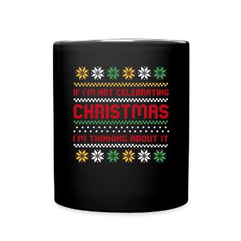 Affreux Noël | Cadeau de Noël moche - Mug uni - noir - Devant