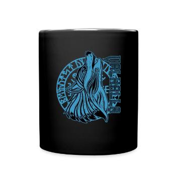Valhalla Wolf Odin Runes Boussole nordique - Mug uni - noir - Devant