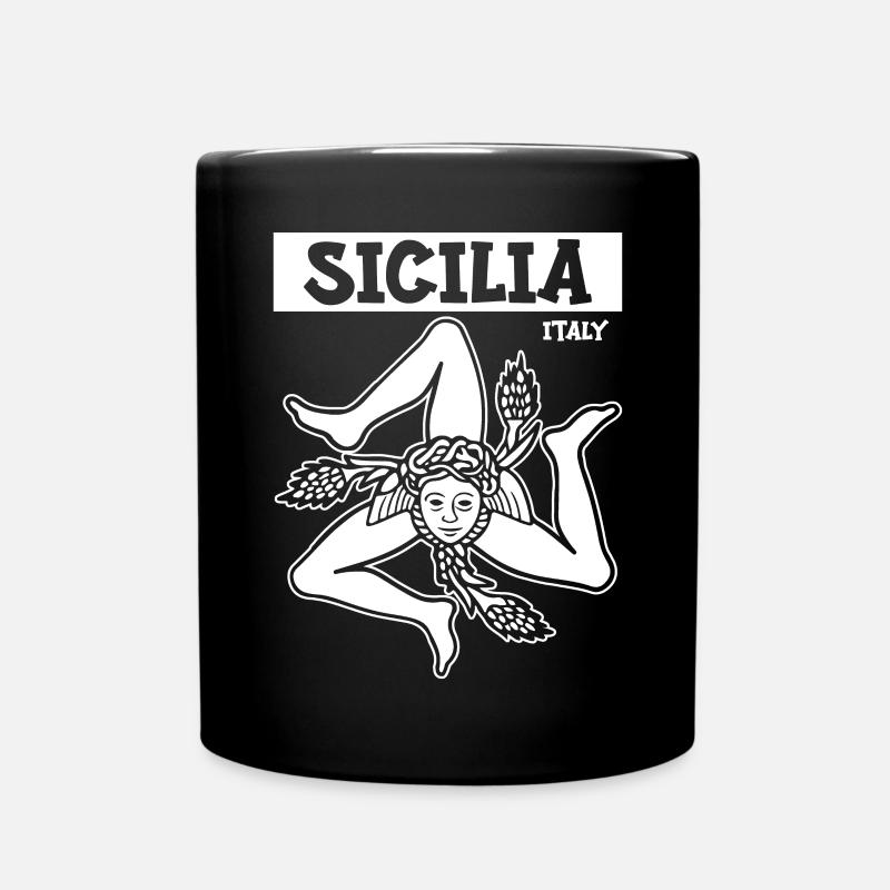Sicile drapeau Sicile Palerme Italie - Mug uni - noir