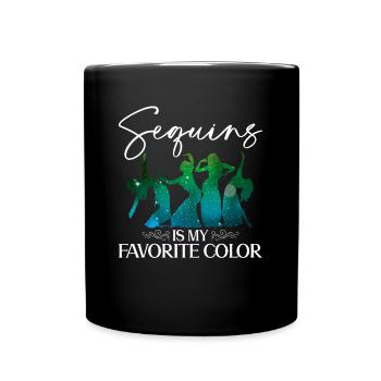 Pailletten sind meine Lieblingsfarbe Bauchtänzerin - Tasse einfarbig - Schwarz - Vorne