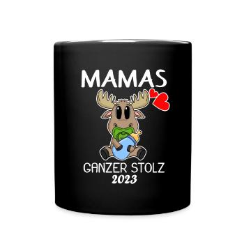 Baby 2023 - Geburt Schwanger 2023 - Baby Junge - Tasse einfarbig - Schwarz - Vorne