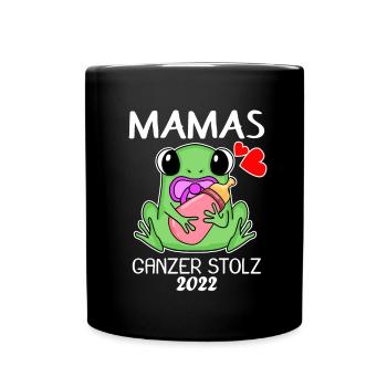 Baby 2022 - Geburt Schwanger 2022 - Baby Tochter - Tasse einfarbig - Schwarz - Vorne