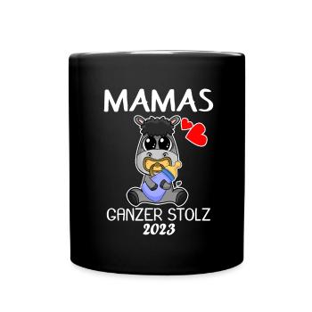 Baby 2023 - Geburt Schwanger 2023 - Baby Junge - Tasse einfarbig - Schwarz - Vorne
