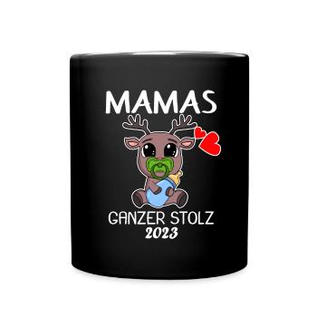 Baby 2023 - Geburt Schwanger 2023 - Baby Junge - Tasse einfarbig - Schwarz - Vorne