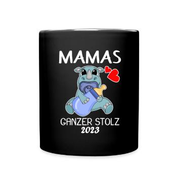 Baby 2023 - Geburt Schwanger 2023 - Baby Junge - Tasse einfarbig - Schwarz - Vorne