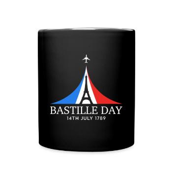 Eiffel Tower Holiday France Paris Souvenir - Full Colour Mug - black - Front