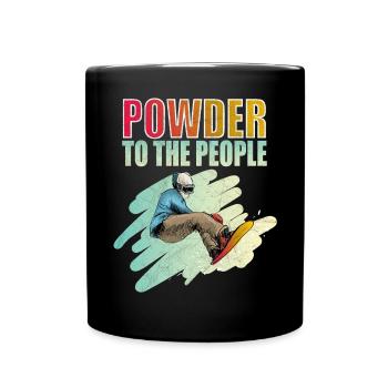 Powder To The People Snowboarding - Mug uni - noir - Devant
