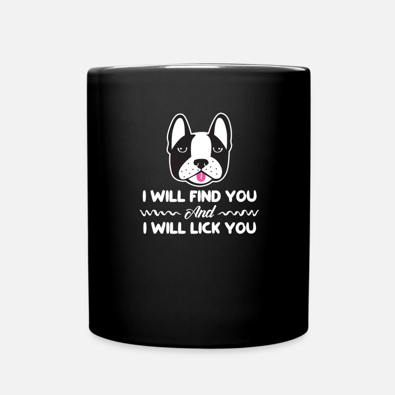 Boston Terrier - Tasse einfarbig - Schwarz