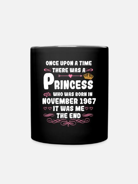 Once upon a time there was a princess. November 1967 Gebur - Full Colour Mug - black
