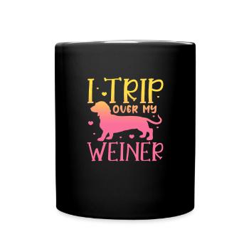 Dachshund Dog Dogs Dachshund Teckel Gift - Full Colour Mug - black - Front