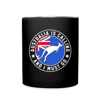 L’Australie appelle Kangourou Australiens Kangourous Ou - Mug uni - noir - Devant