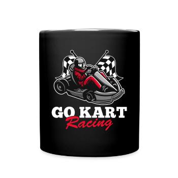 Go-Kart Racing Kart Racer Go-Kart Race Track Race - Full Colour Mug - black - Front