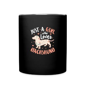 Dachshund Dog Dogs Dachshund Teckel Gift - Full Colour Mug - black - Front