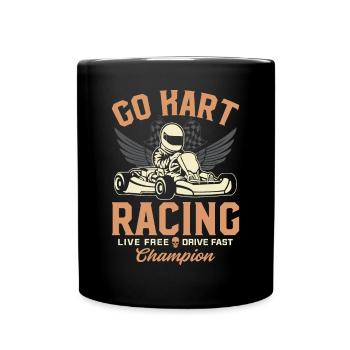 Racing Go-Kart Champion Kart Racer Go-Kart Racetrac - Mug uni - noir - Devant